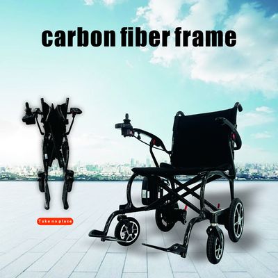 13KG Lightweight Folding Carbon Fiber Electric Wheelchair with Magnesium Alloy Wheels