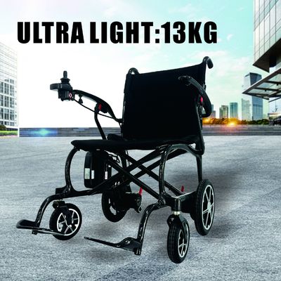 13KG Lightweight Folding Carbon Fiber Electric Wheelchair with Magnesium Alloy Wheels
