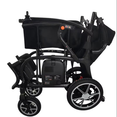 Folding Electric Wheelchair with W510*D415mm Seat Size and All Carbon Fiber Frame T700