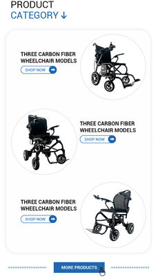 Electric Folding Wheelchair with Carbon Fiber Material and 6km/h Speed